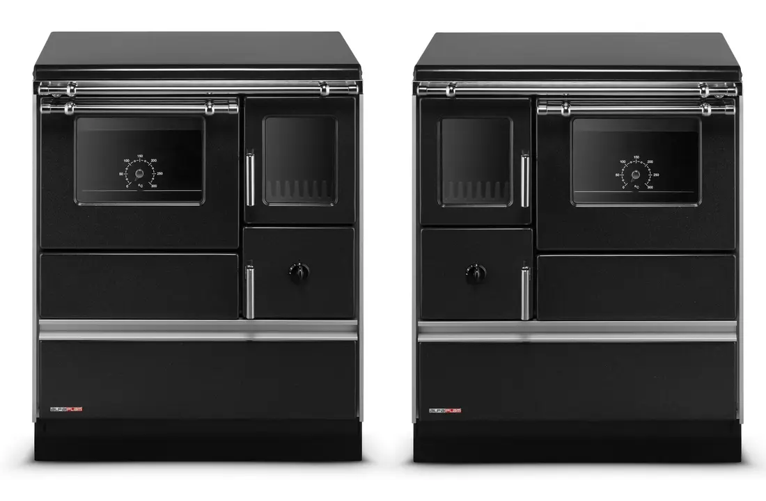 Houtfornuis met oven en kookplaat - DOMINANT 70 - 6,7kW - zwart