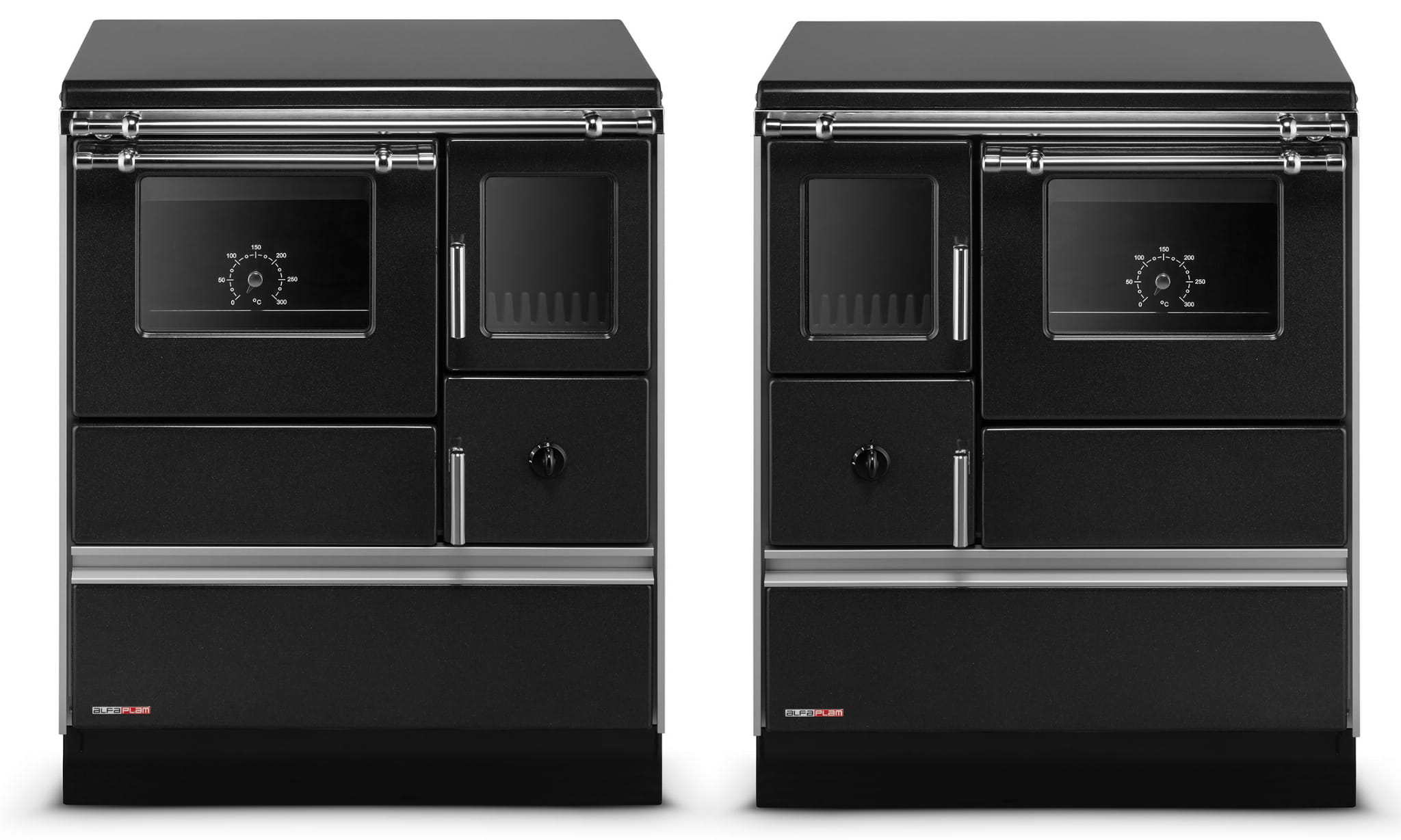 Houtfornuis met oven en kookplaat - DOMINANT 70 - 6,7kW - zwart