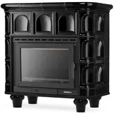 Tegelkachel - houtkachel - 13kW - keramisch - FLORENCJA - zwart