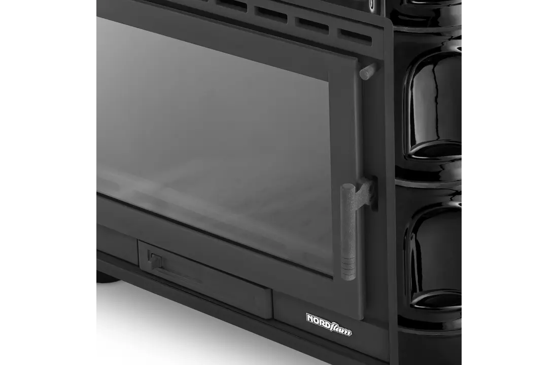 Tegelkachel - houtkachel - 13kW - keramisch - FLORENCE - zwart