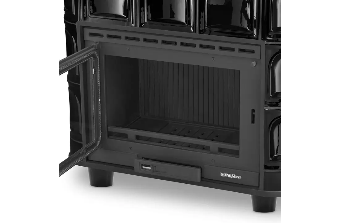 Tegelkachel - houtkachel - 13kW - keramisch - FLORENCE - zwart