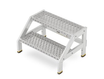 ALOSS Magazijnladder Aluminium 2 treden - Max 150 kg