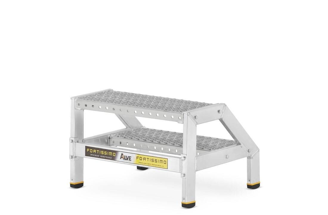 ALOSS Magazijnladder Aluminium 2 treden - Max 150 kg