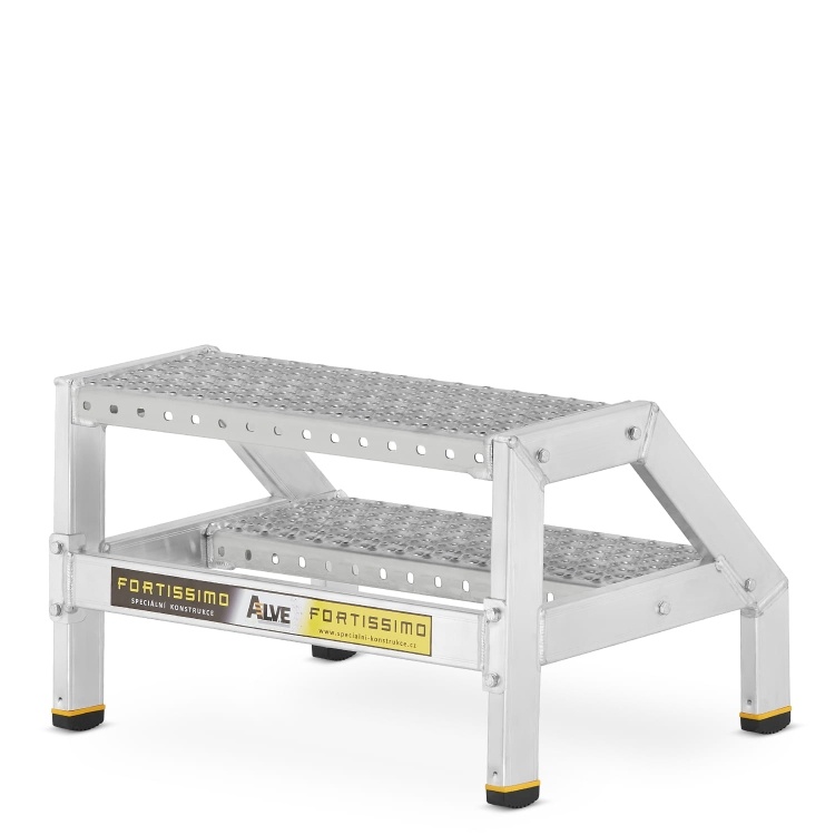ALOSS Magazijnladder Aluminium 2 treden - Max 150 kg