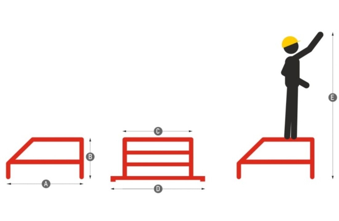 ALOSS Magazijnladder Aluminium 2 treden - Max 150 kg