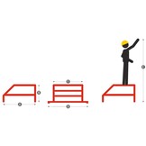 ALOSS Magazijnladder Aluminium 2 treden - Max 150 kg