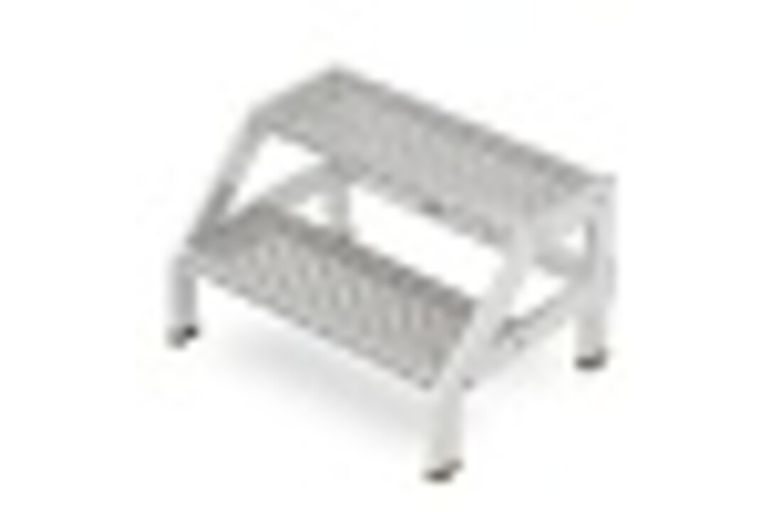 ALOSS Magazijnladder Aluminium 2 treden - Max 150 kg