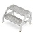 ALOSS Magazijnladder Aluminium 2 treden - Max 150 kg