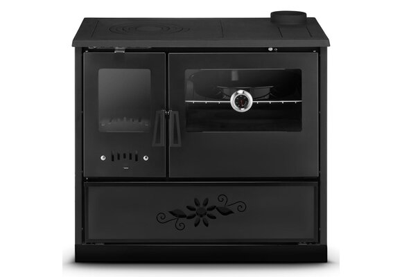 Houtfornuis - houtkachel met oven - 9 kW - URUS 7040 - zwart