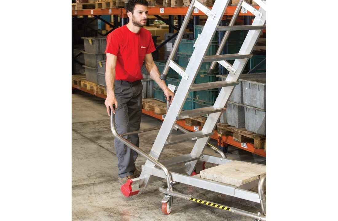 Faraone MF.TS 150 Magazijnladder 5-treden - 3,28 m werkhoogte