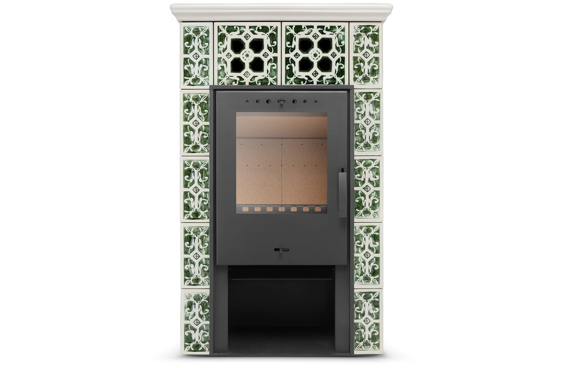 Tegelkachel - houtkachel - 10 kW - JASMIN GRANDE - groen