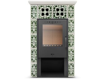Tegelkachel - houtkachel - 10 kW - JASMIN GRANDE - groen
