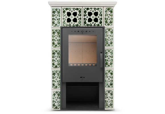 Tegelkachel - houtkachel - 10 kW - JASMIN GRANDE - groen