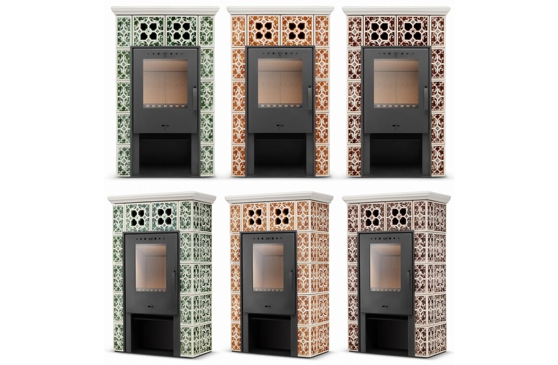 Tegelkachel - houtkachel - 10 kW - JASMIN GRANDE - groen