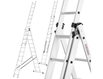 HIGHER Multifunctionele Aluminium Ladder 3x11 / 8,45m / 150kg