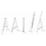 HIGHER Multifunctionele Aluminium Ladder 3x11 / 8,45m / 150kg