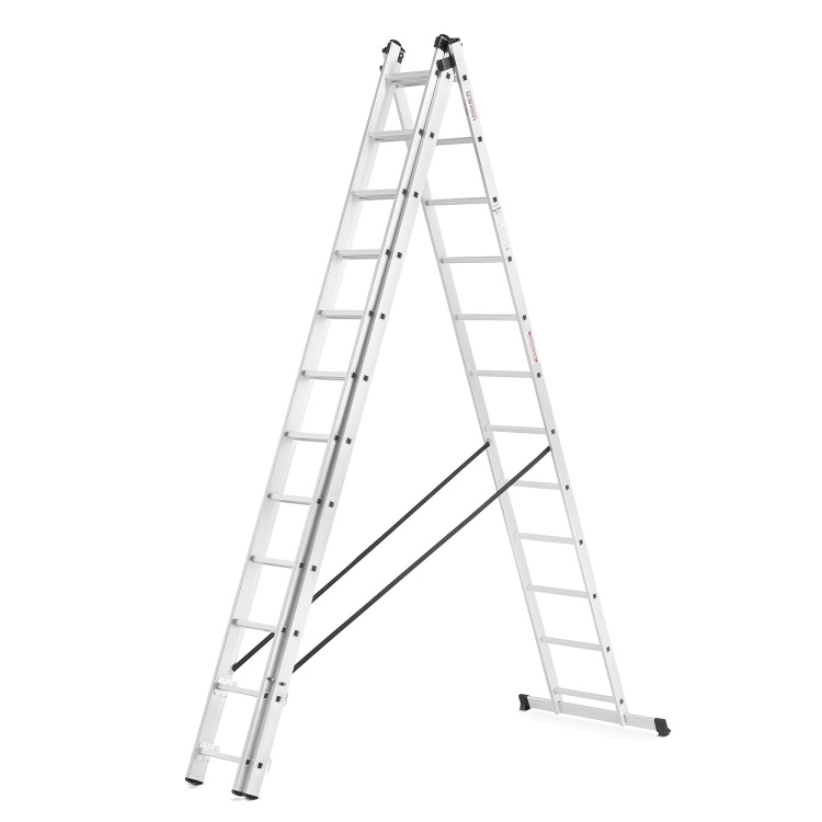 HIGHER Multifunctionele Aluminium Ladder 3x11 / 8,45m / 150kg