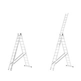 HIGHER Multifunctionele Aluminium Ladder 3x11 / 8,45m / 150kg