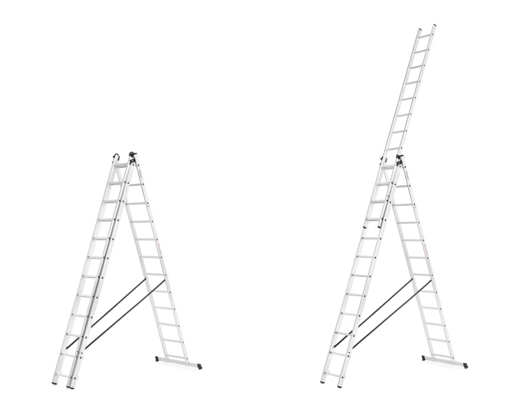 HIGHER Multifunctionele Aluminium Ladder 3x11 / 8,45m / 150kg