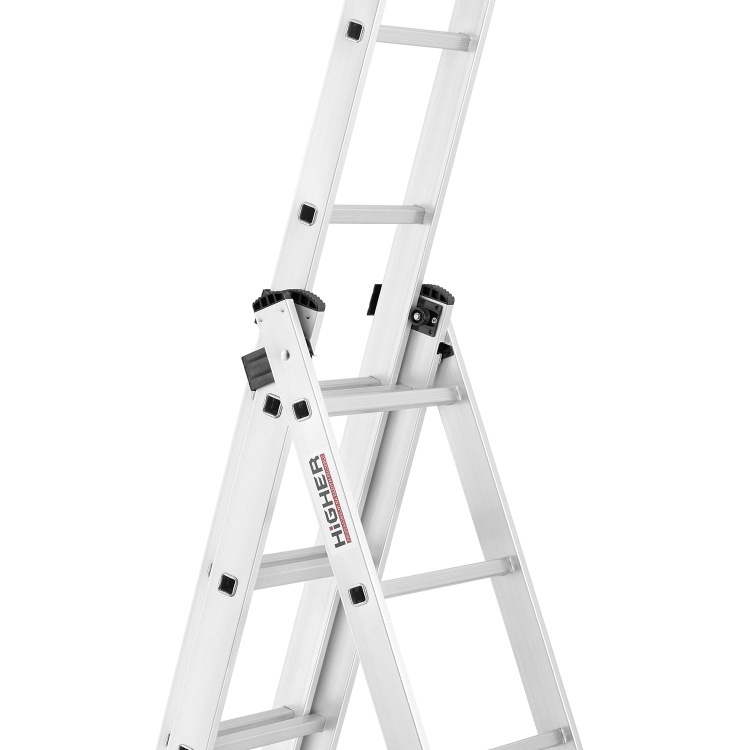 HIGHER Multifunctionele Aluminium Ladder 3x11 / 8,45m / 150kg