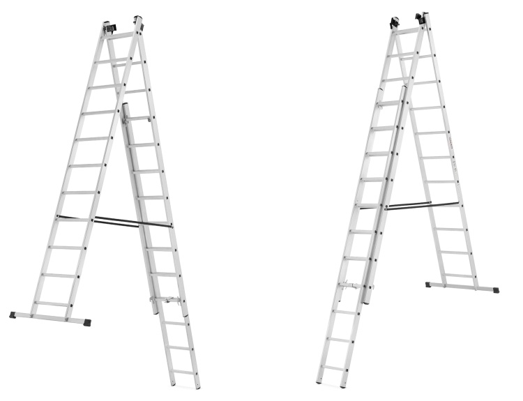 HIGHER Multifunctionele Aluminium Ladder 3x11 / 8,45m / 150kg