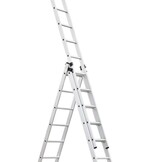 HIGHER Universele Aluminium Ladder 7.38m - 150kg Draagvermogen + Haken
