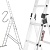 HIGHER Universele Aluminium Ladder 7.38m - 150kg Draagvermogen + Haken