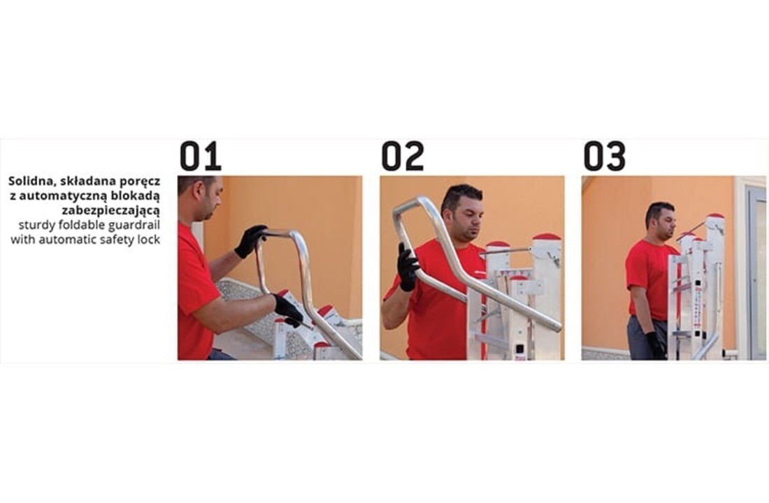 Faraone magazijnladder 3 treden CM50.03 - 2,47m