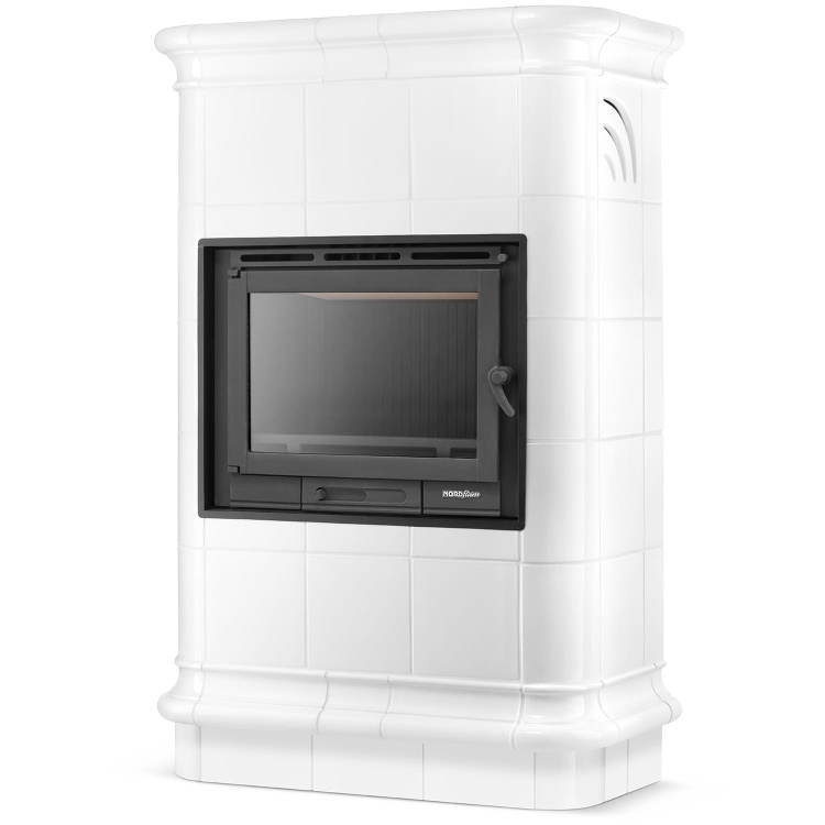 Tegelkachel - houtkachel - 13 kW - keramisch - ROMA - wit