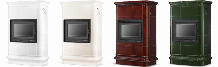 Tegelkachel - houtkachel - 13 kW - keramisch - ROMA - wit