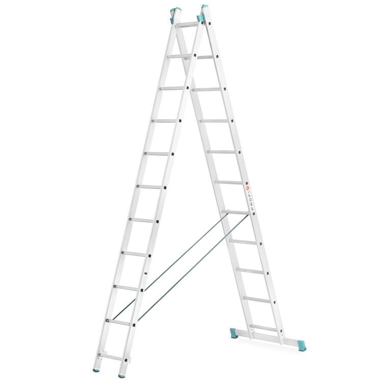 Aluminium Ladder 2x11 PROFI | Werkhoogte 6,50 m | TÜV-gecertificeerd