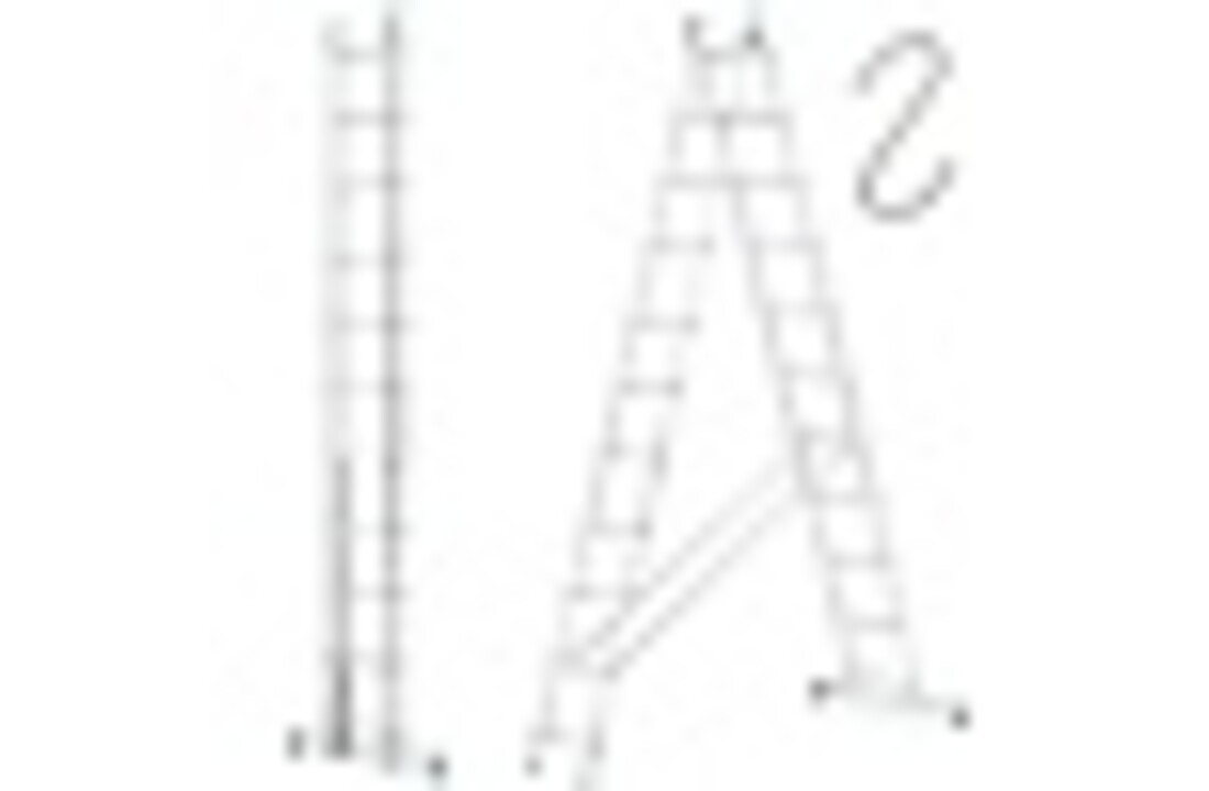 Aluminium Ladder 2x11 PROFI | Werkhoogte 6,50 m | TÜV-gecertificeerd