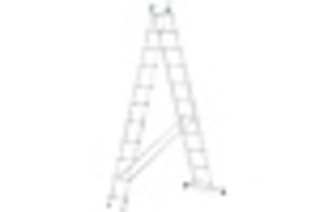 Aluminium Ladder 2x11 PROFI | Werkhoogte 6,50 m | TÜV-gecertificeerd
