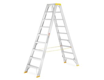 Dubbele schaarladder ALOSS 2x9 sporten - Werkhoogte 3,91 m