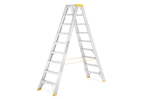 Dubbele schaarladder ALOSS 2x9 sporten - Werkhoogte 3,91 m