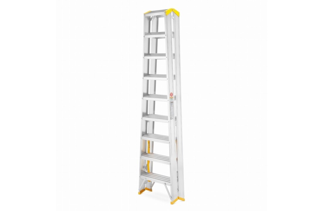 Dubbele schaarladder ALOSS 2x9 sporten - Werkhoogte 3,91 m