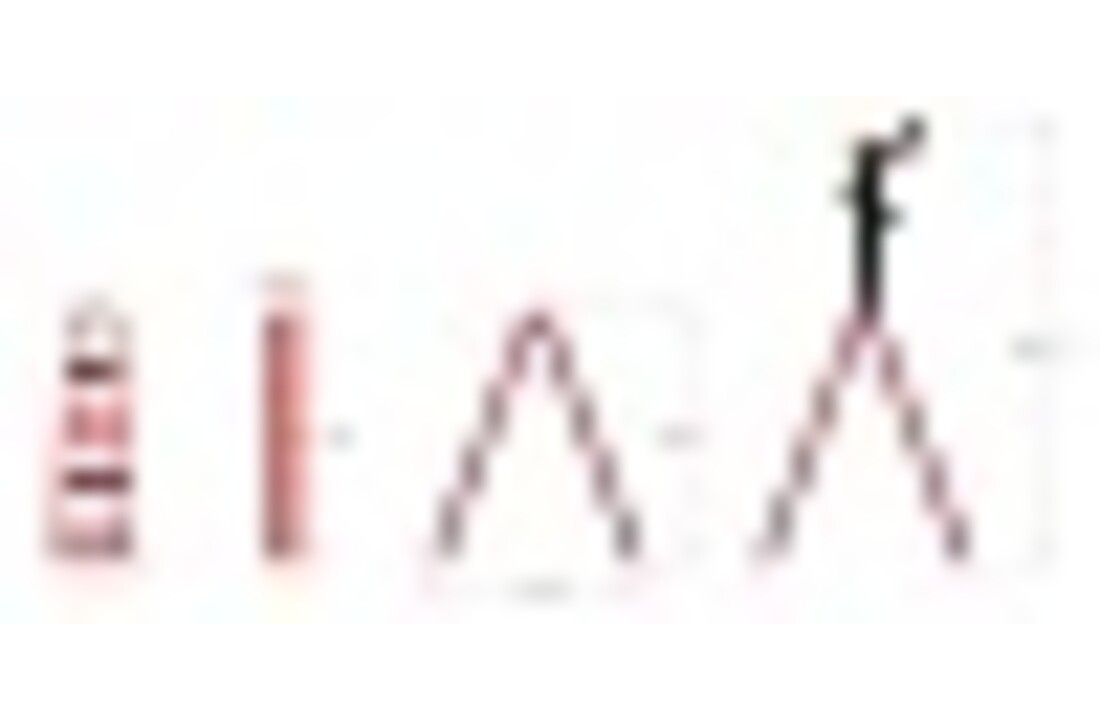 Dubbele schaarladder ALOSS 2x9 sporten - Werkhoogte 3,91 m