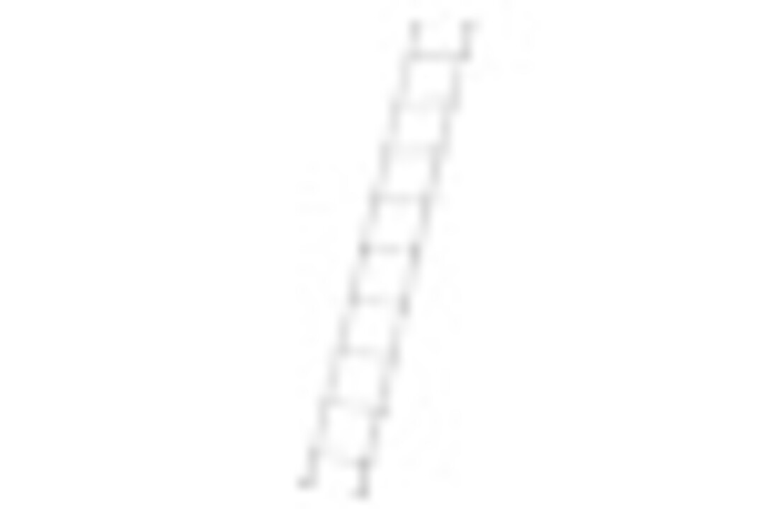 Ladder 1x 9 treden - aluminium - werkhoogte 3,45 m