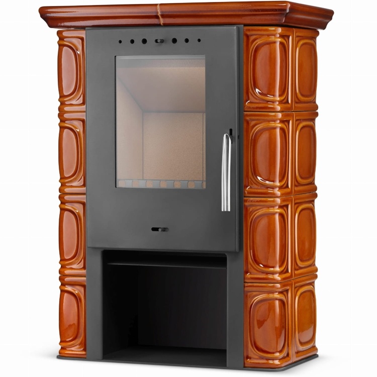 Tegelkachel - houtkachel - 10 kW - keramisch - ELDUR - honing