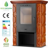 Tegelkachel - houtkachel - 10 kW - keramisch - ELDUR - honing