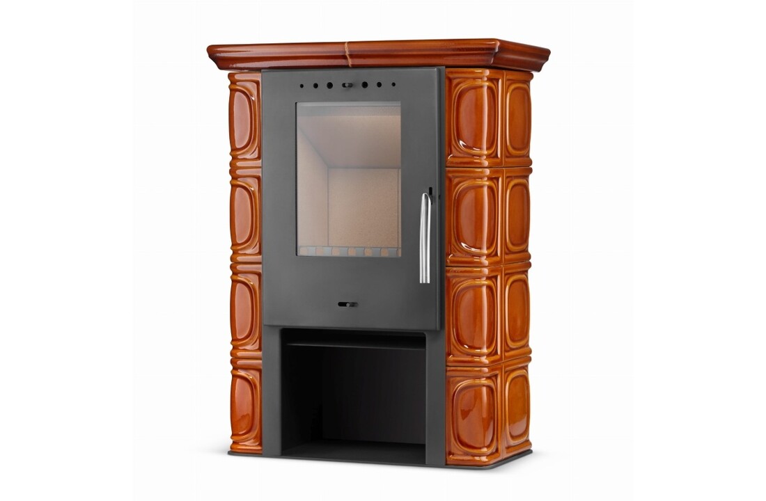 Tegelkachel - houtkachel - 10 kW - keramisch - ELDUR - honing