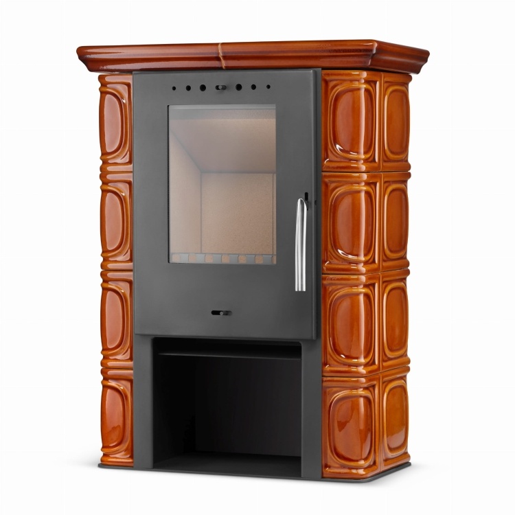 Tegelkachel - houtkachel - 10 kW - keramisch - ELDUR - honing