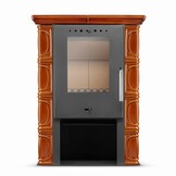 Tegelkachel - houtkachel - 10 kW - keramisch - ELDUR - honing