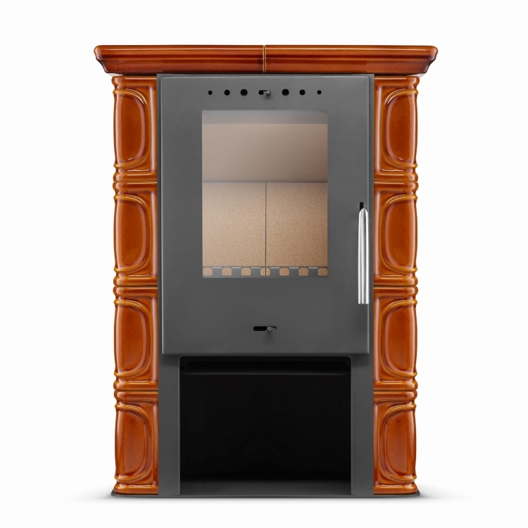 Tegelkachel - houtkachel - 10 kW - keramisch - ELDUR - honing