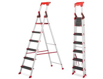HIGHER ALU 6 Professionele Aluminium Ladder - 5 treden + platform