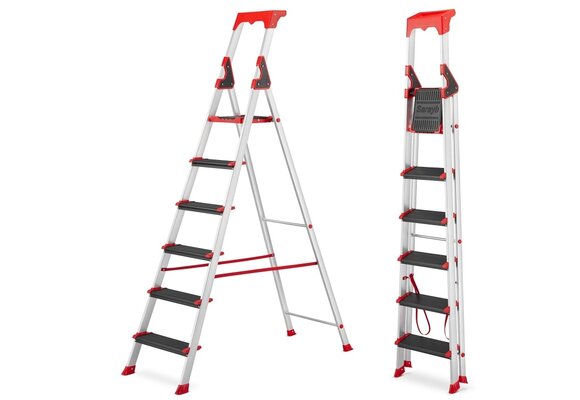 HIGHER ALU 6 Professionele Aluminium Ladder - 5 treden + platform