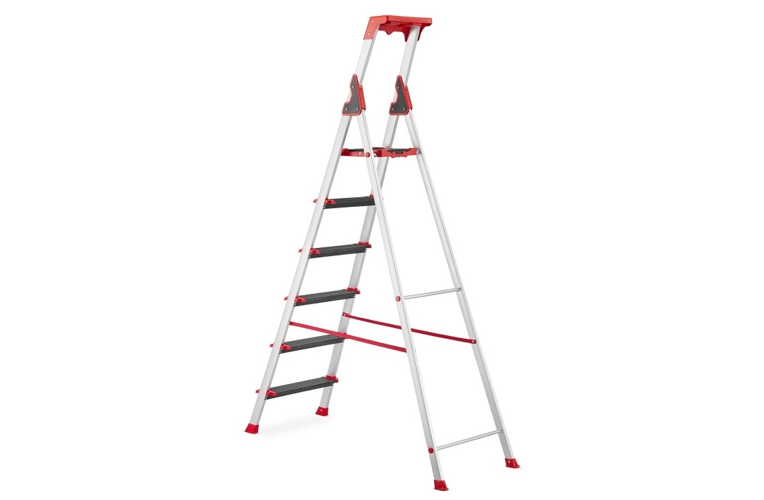 HIGHER ALU 6 Professionele Aluminium Ladder - 5 treden + platform