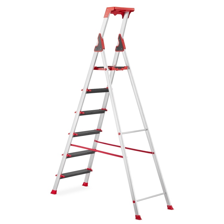 HIGHER ALU 6 Professionele Aluminium Ladder - 5 treden + platform
