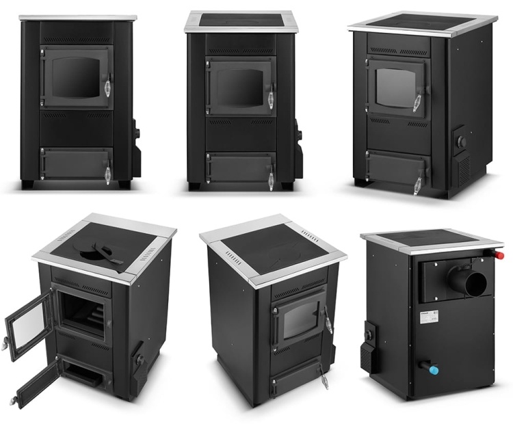 Termomont Temy ES 15 kW Zwarte Houtkachel