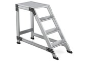 Magazijntrap - 3 treden + platform - aluminium - 3 m werkhoogte
